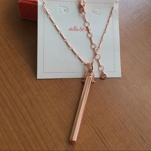 NWOT Stella & Dot rose gold Rebel pendant